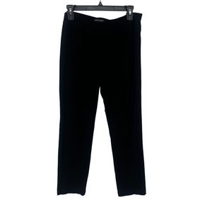 Eileen Fisher pants size small black pull on viscose straight stretchy casual